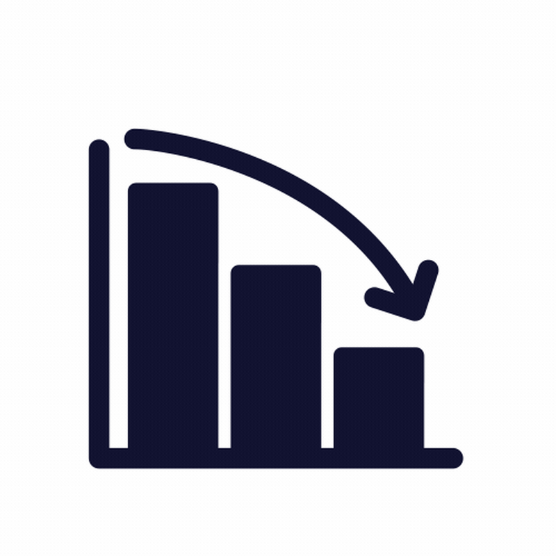 155年_bar_chart_arrow_decrease_to_growth_outline_morph_solid_1